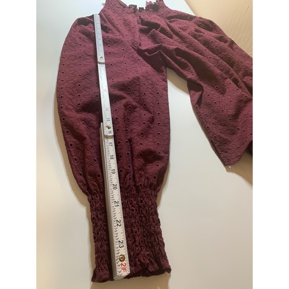 Veronica Beard 100% Cotton Long Sleeve Smocked High Neck Women’s Top - Picture 11 of 13